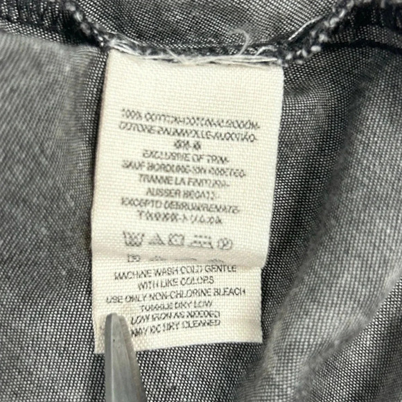 Free People Dottie Over You Floral Chambray Hi-lo Button Up Shirt Top Boho - Picture 7 of 8